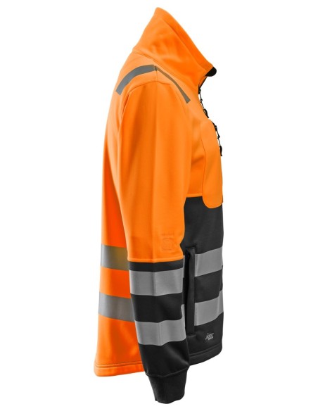 8035 Chaqueta con cremallera completa de alta visibilidad clase 2 naranja-negro
