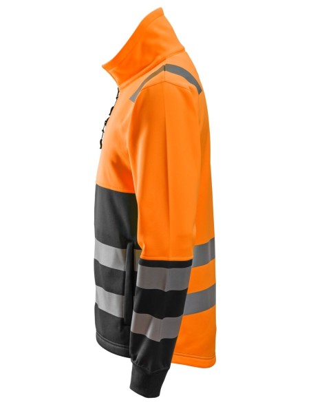 8035 Chaqueta con cremallera completa de alta visibilidad clase 2 naranja-negro