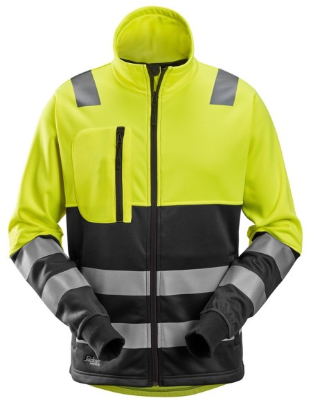 8035 Chaqueta con cremallera completa de alta visibilidad clase 2 amarillo-negro
