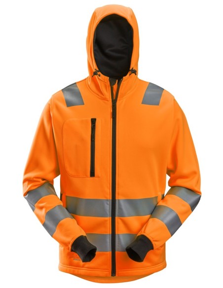 8039 Sudadera con capucha y cremallera completa de alta visibilidad clase 2/3 naranja