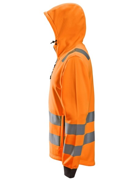 8039 Sudadera con capucha y cremallera completa de alta visibilidad clase 2/3 naranja
