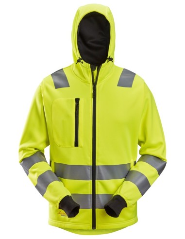 8039 Sudadera con capucha y cremallera completa de alta visibilidad clase 2/3 amarillo