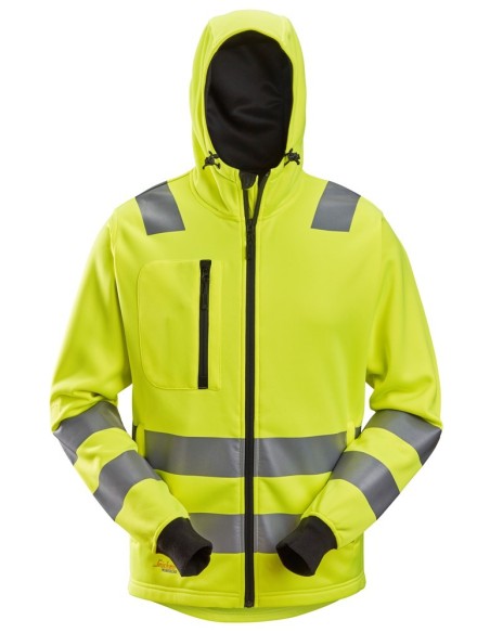 8039 Sudadera con capucha y cremallera completa de alta visibilidad clase 2/3 amarillo