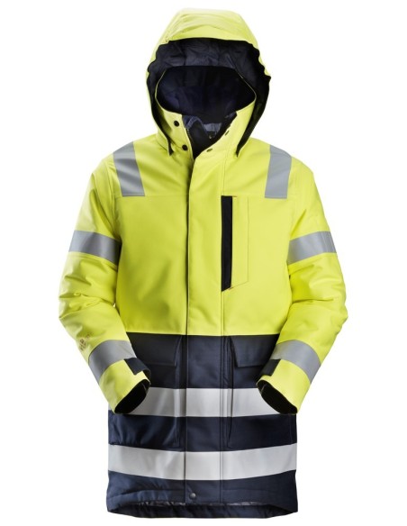 1860 Parka con aislamiento ProtecWork de alta visibilidad clase 3 amarillo-azul marino