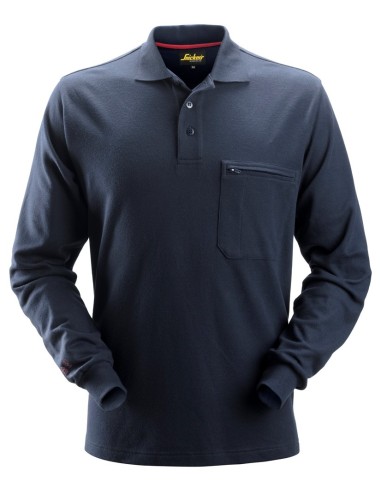 2660 Polo de manga larga ProtecWork azul marino