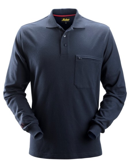2660 Polo de manga larga ProtecWork azul marino