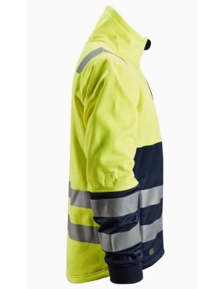 8035 Chaqueta con cremallera completa de alta visibilidad clase 2 amarillo-azul marino