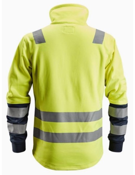 8035 Chaqueta con cremallera completa de alta visibilidad clase 2 amarillo-azul marino