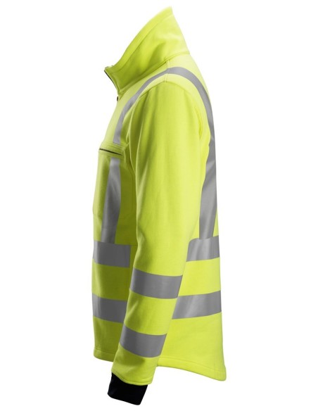 2864 Sudadera ProtecWork alta visibilidad clase 3 con cremallera completa amarillo-azul marino