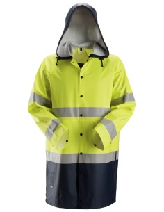8261 Chubasquero PU de alta visibilidad clase 3 ProtecWork amarillo-azul marino