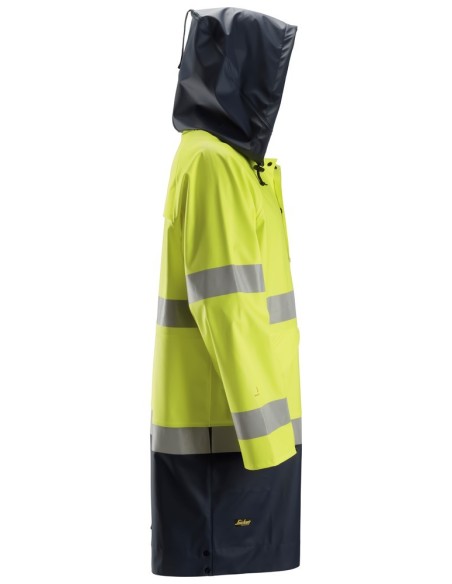 8261 Chubasquero PU de alta visibilidad clase 3 ProtecWork amarillo-azul marino