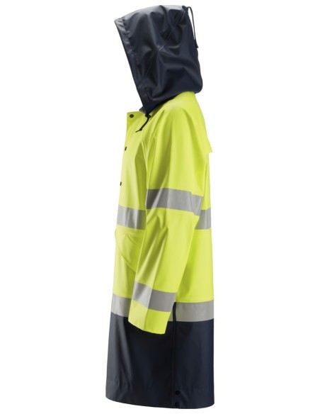 8261 Chubasquero PU de alta visibilidad clase 3 ProtecWork amarillo-azul marino