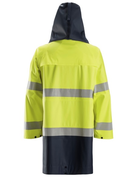 8261 Chubasquero PU de alta visibilidad clase 3 ProtecWork amarillo-azul marino