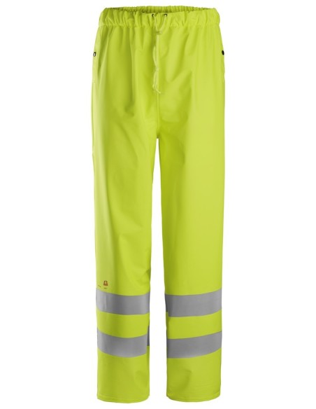 8267 Pantalones largos impermeables PU de alta visibilidad clase 2 ProtecWork amarillo