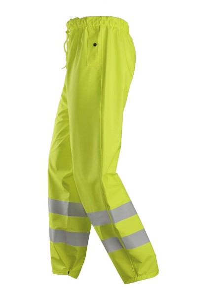 8267 Pantalones largos impermeables PU de alta visibilidad clase 2 ProtecWork amarillo