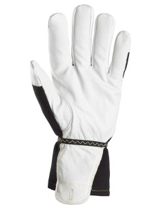 9361 Guante izquierdo de piel de cabra suave y flexible con forro de Thinsulate ignifugo ProtecWork blanco-negro