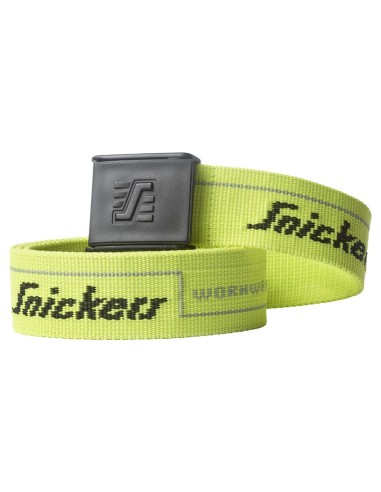 9033 Cinturon 100% Polyester con logo Snickers amarillo