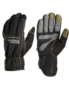 9562 Par de guantes de trabajo resistentes al agua y flexibles Weather Flex Dry negro