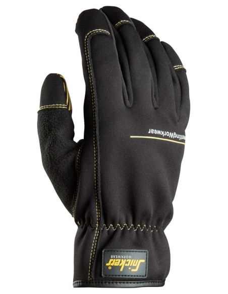 9562 Par de guantes de trabajo resistentes al agua y flexibles Weather Flex Dry negro