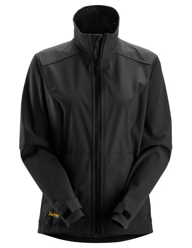 1247 Chaqueta cortavientos softshell para mujer AllroundWork color negro