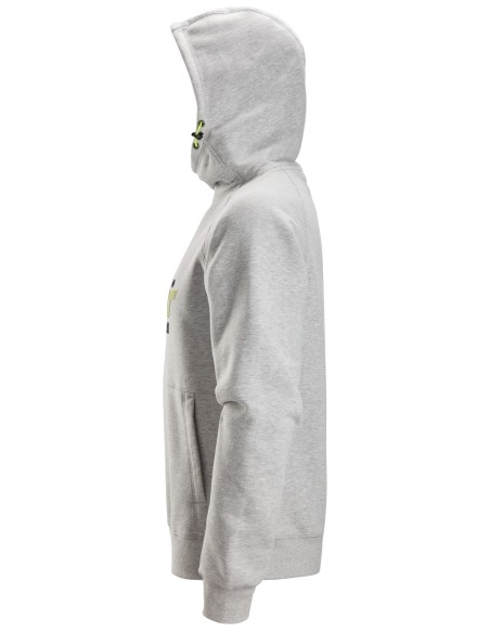 2845 Sudaderas con capucha y logo color gris jaspeado