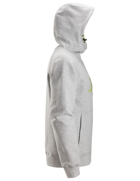 2845 Sudaderas con capucha y logo color gris jaspeado
