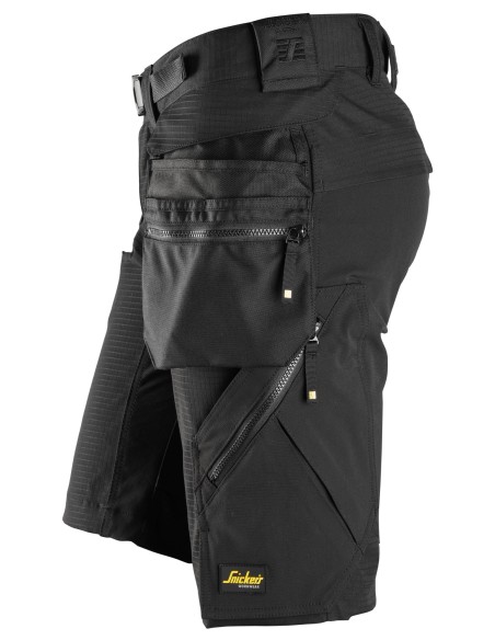 6172 Pantalones cortos de trabajo bolsillos flotantes desmontables FlexiWork color negro