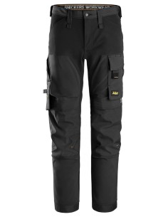 6375 Pantalones largos de trabajo elasticos 4 vias AllroundWork color negro