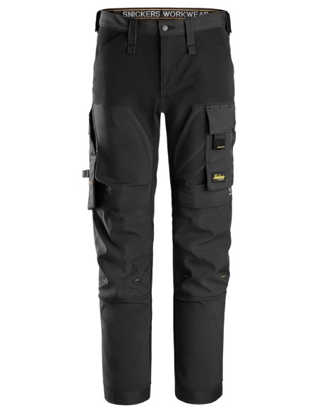 6375 Pantalones largos de trabajo elasticos 4 vias AllroundWork color negro