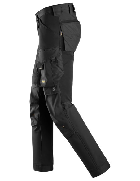 6375 Pantalones largos de trabajo elasticos 4 vias AllroundWork color negro