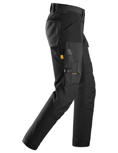 6375 Pantalones largos de trabajo elasticos 4 vias AllroundWork color negro