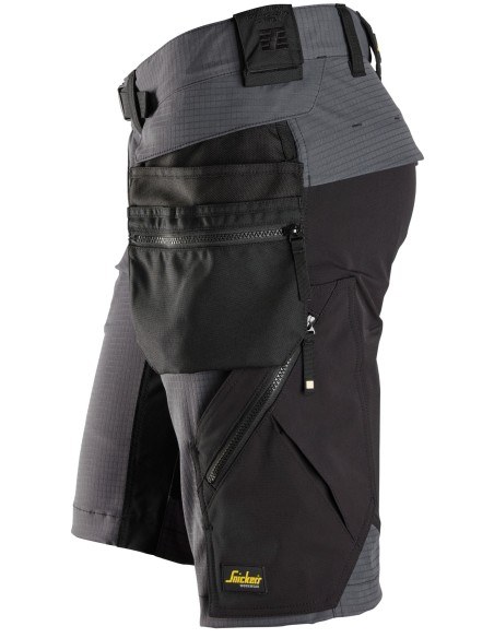 6172 Pantalones cortos de trabajo bolsillos flotantes desmontables FlexiWork color gris acero
