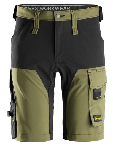 6173 Pantalones cortos de trabajo elasticos AllroundWork verdes