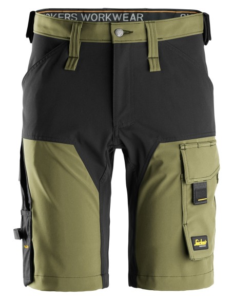6173 Pantalones cortos de trabajo elasticos AllroundWork verdes