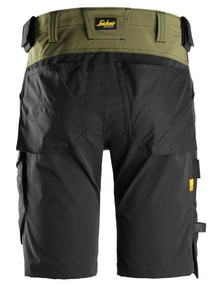 6173 Pantalones cortos de trabajo elasticos AllroundWork verdes