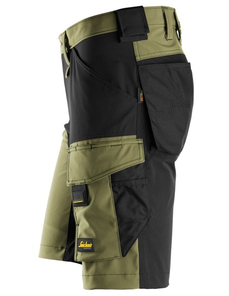 6173 Pantalones cortos de trabajo elasticos AllroundWork verdes