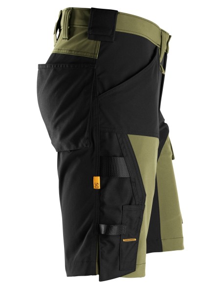 6173 Pantalones cortos de trabajo elasticos AllroundWork verdes