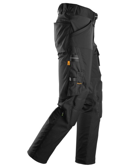 6593 Pantalones lasrgos de trabajo elasticos Rodilleras Capsulized AllroundWork color negro