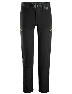 6948 Pantalones largos de trabajo FlexiWork negros elasticos SoftShell