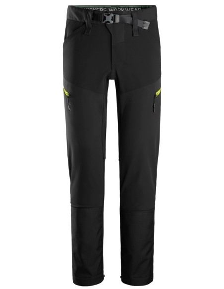 6948 Pantalones largos de trabajo FlexiWork negros elasticos SoftShell