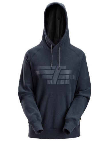 8070 Sudadera mujer AllroundWork Polartec con capucha de rizo color azul marino jaspeado