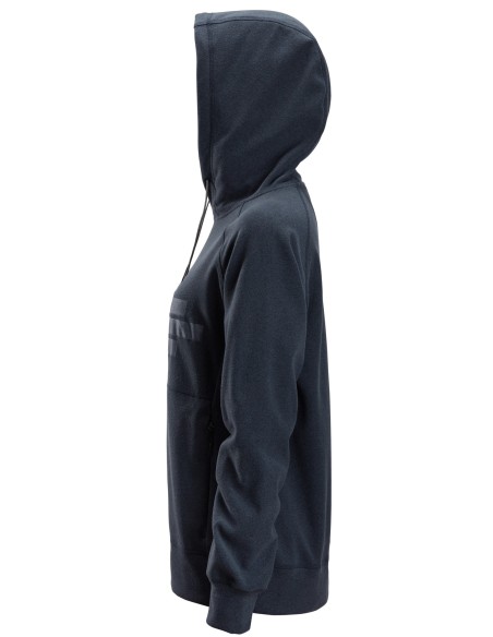 8070 Sudadera mujer AllroundWork Polartec con capucha de rizo color azul marino jaspeado