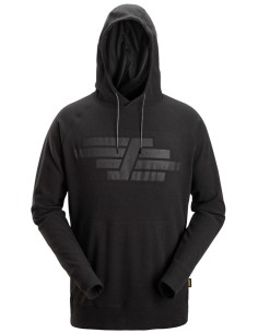 8075 Sudadera AllroundWork Polartec con capucha de rizo color negro