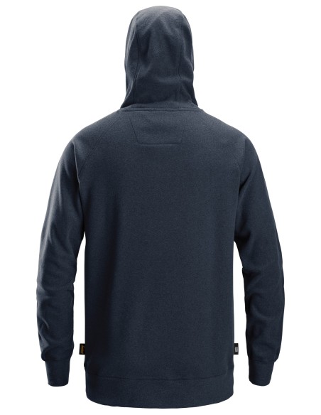 8075 Sudadera AllroundWork Polartec con capucha de rizo color azul marino jaspeado