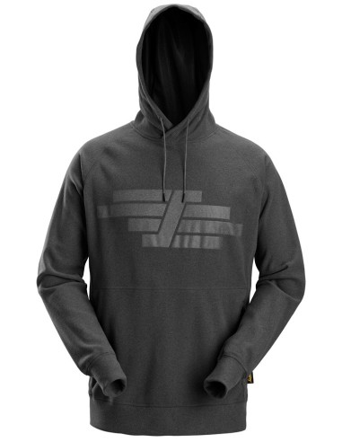 8075 Sudadera AllroundWork Polartec con capucha de rizo color gris acero