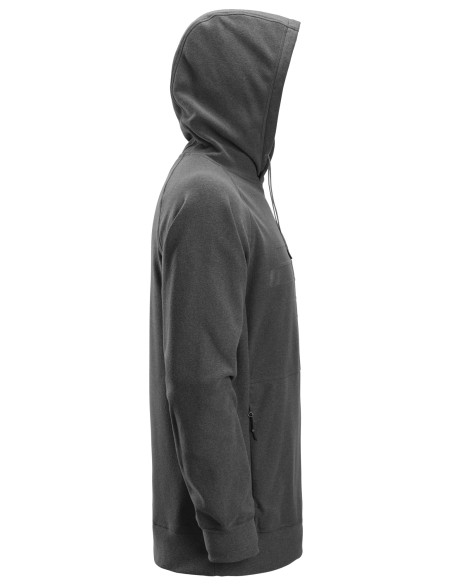 8075 Sudadera AllroundWork Polartec con capucha de rizo color gris acero
