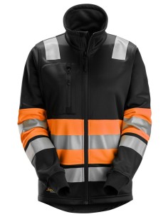 8077 Chaqueta con cremallera completa para mujer de alta visibilidad clase 1 color naranja/ negro