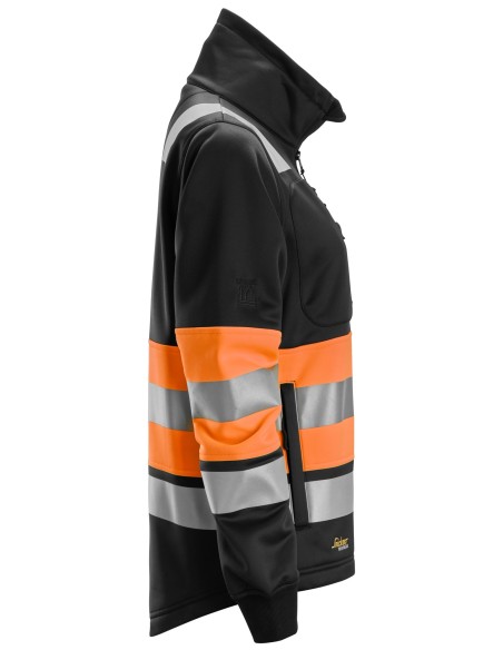 8077 Chaqueta con cremallera completa para mujer de alta visibilidad clase 1 color naranja/ negro