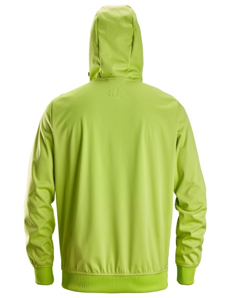 8400 Chaqueta cortavientos elastica FlexiWork verde lima con capucha y media cremallera