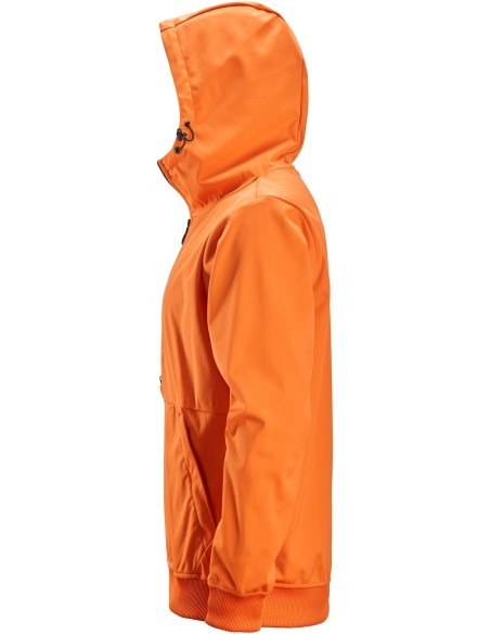 8400 Chaqueta cortavientos elastica FlexiWork naranja con capucha y media cremallera